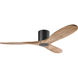 Matte Black Housing with Natural Honey Blades Maverick Smart 52inch Hugger Ceiling Fan by Visual Comfort Fans