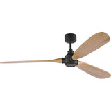 Matte Black Housing with Natural Honey Blades Valiant Smart 60" Ceiling Fan by Visual Comfort Fans