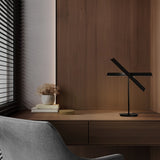 Matt Black Konnect Table Lamp by Seed Design in Study Room