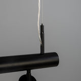 Matte Black Watson Five Light Linear Island Pendant by Mullan Lighting Detail view