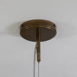 Matte Black and Antique Brass Watson Five Light Linear Island Pendant by Mullan Lighting Canopy