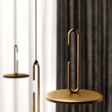 Matte Gold Clip Pendant by Penta