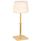 Matte Gold Poldina Classic Portable Table Lamp by Zafferano