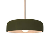 Matte Green Rigid Stem Kit Ceramic Medium Spire Pendant by Justice Design