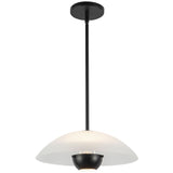 Matte Opal Glass/Black 5inch Umbra Pendant by Kuzco Lighting