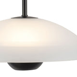 Matte Opal Glass/Black 5inch Umbra Pendant by Kuzco Lighting Details