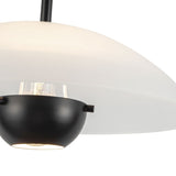 Matte Opal Glass/Black 5inch Umbra Pendant by Kuzco Lighting Details