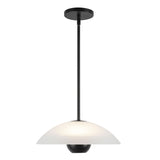 Matte Opal Glass/Black 5inch Umbra Pendant by Kuzco Lighting