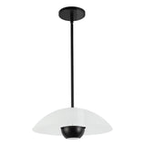 Matte Opal Glass/Black 5inch Umbra Pendant by Kuzco Lighting