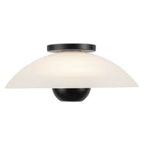 Matte Opal Glass/Black 5inch Umbra Semi-Flush Mount by Kuzco Lighting