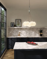 Opal Glass 17inch Bolla Chandelier by Kuzco Lighting in Room