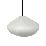 Matte White-Black Cord Crease Large Ceramic Pendant by Justice Design