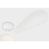 Matte White Housing with Matte White Blades Drape Smart 58inch LED Ceiling Fan by Visual Comfort Fans