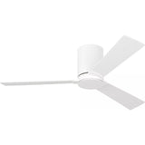 Matte White Housing with Matte White Blades Rozzen 44inch Hugger Ceiling Fan by Visual Comfort Fans
