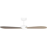 Matte White Housing with White Cerused Oak Blades Paddle Smart 52inch Ceiling Fan by Visual Comfort Fans