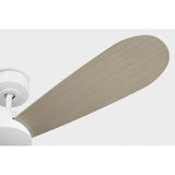 Matte White Housing with White Cerused Oak Blades Paddle Smart 52inch Ceiling Fan by Visual Comfort Fans