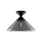 Mauer Flush Mount — Matte Black, Smoked