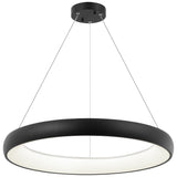 Maverick Round Pendant Light Large Matte Black By Matteo