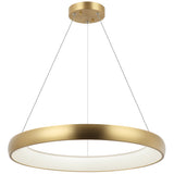Maverick Round Pendant Light Medium Brushed Gold By Matteo
