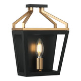 Mavonshire Wall Sconce 11 inch / 1 Light Black + Aged Gold Brass