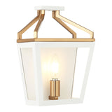 Mavonshire Wall Sconce 11 inch / 1 Light White + Aged Gold Brass