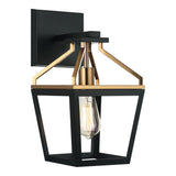 Mavonshire Wall Sconce 14.38 inch / 1 Light Black + Aged Gold Brass