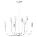 Maya 8 Light Chandelier Matte White By Generation Lighting - Side View