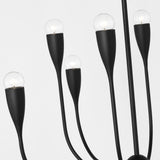 Maya 8 Light Chandelier Midnight Black By Generation Lighting - Detailed View1
