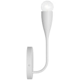 Maya Small Sconce Matte White By Generation Lighting - Side View2
