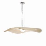 Mediterrania One Tier Pendant Light Cream Translucent Ribbon By Bover