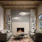 Mediterrania One Tier Pendant Light White Translucent Ribbon Bover Lifestyle View1