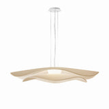 Mediterrania Two Tier Pendant Light Cream Translucent Ribbon By Bover