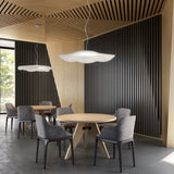 Mediterrania Two Tier Pendant Light White Translucent Ribbon By Bover Lifestyle View1