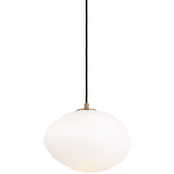 Melotte Pendant Light Medium Aged Gold Brass By Matteo - Front View