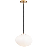 Melotte Pendant Light Medium Aged Gold Brass By Matteo