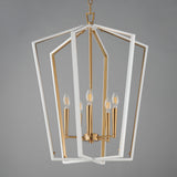 Melrose Pendant White/Natural Aged Brass by Maxim Lighting