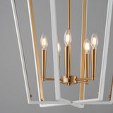 Melrose Pendant White/Natural Aged Brass by Maxim Lighting