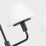 Mendota Linear Chandelier Midnight Black By Generation Lighting - Detailed View1
