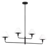Mendota Linear Chandelier Midnight Black By Generation Lighting - Side View1