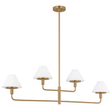 Mendota Linear Chandelier Satin Brass By Generation Lighting - Front View1