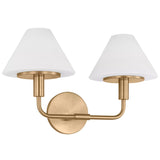 Mendota Vanity Light 2 Lights Satin Brass By Generation Lighting - Side View1