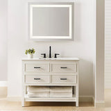 Mera Rectangular Mirror Small By Generation Lighting - Lifestyle View4