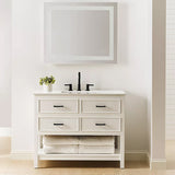 Mera Rectangular Mirror Small By Generation Lighting - Lifestyle View5