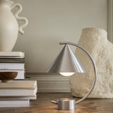 Meridian Portable Table Lamp Brushed Steel By Ferm Living Lifestyle View