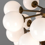Merlot Chandelier - Antique Brass