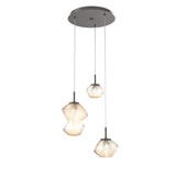 Mesa Multi-Light Chandelier By Hammerton, Number Of Lights: 3 Light, Color: Amber, Finish: Graphite