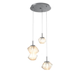 Mesa Multi-Light Chandelier By Hammerton, Number Of Lights: 3 Light, Color: Amber, Finish: Gunmetal