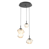 Mesa Multi-Light Chandelier By Hammerton, Number Of Lights: 3 Light, Color: Amber, Finish: Matte Black