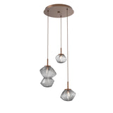Mesa Multi-Light Chandelier By Hammerton, Number Of Lights: 3 Light, Color: Smoke, Finish: Burnished Bronze