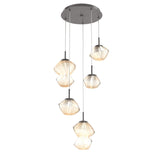 Mesa Multi-Light Chandelier By Hammerton, Number Of Lights: 5 Light, Color: Amber, Finish: Graphite